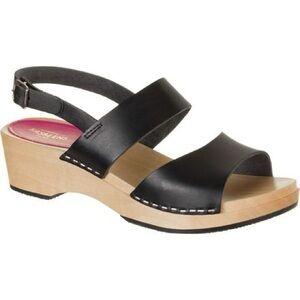 Hasbeens Helena wooden clog sandal 39